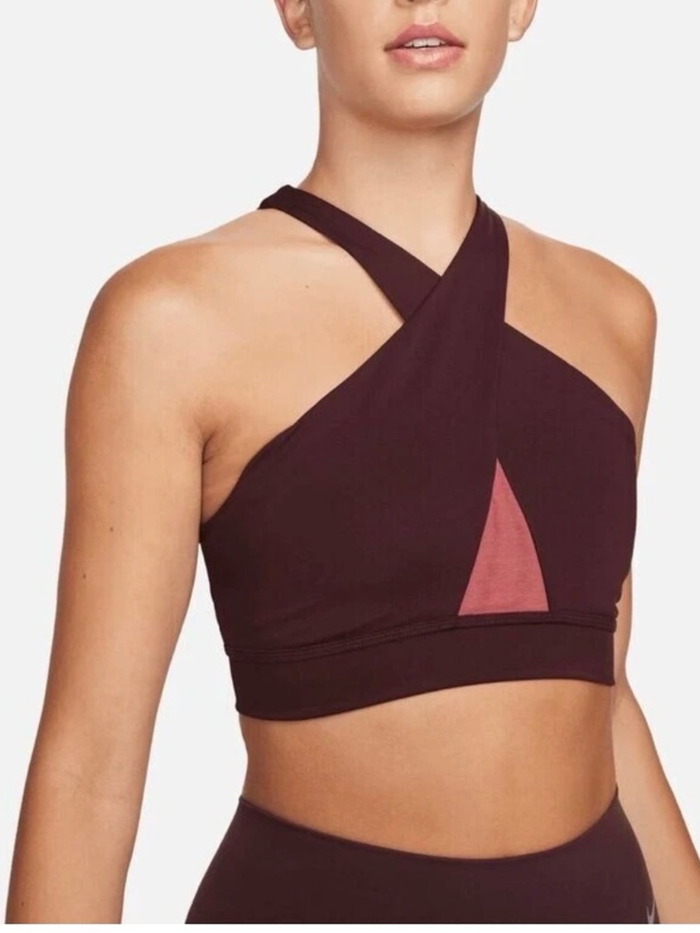 2 for $30 sale: Nike red Swoosh Wrap SE Medium-Support Padded Sports Bra XS